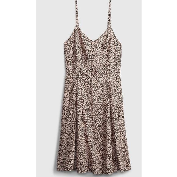The Gap Light Pink and Black Heart Print Fit & Flare Cami Dress Womens 2 - Picture 1 of 8